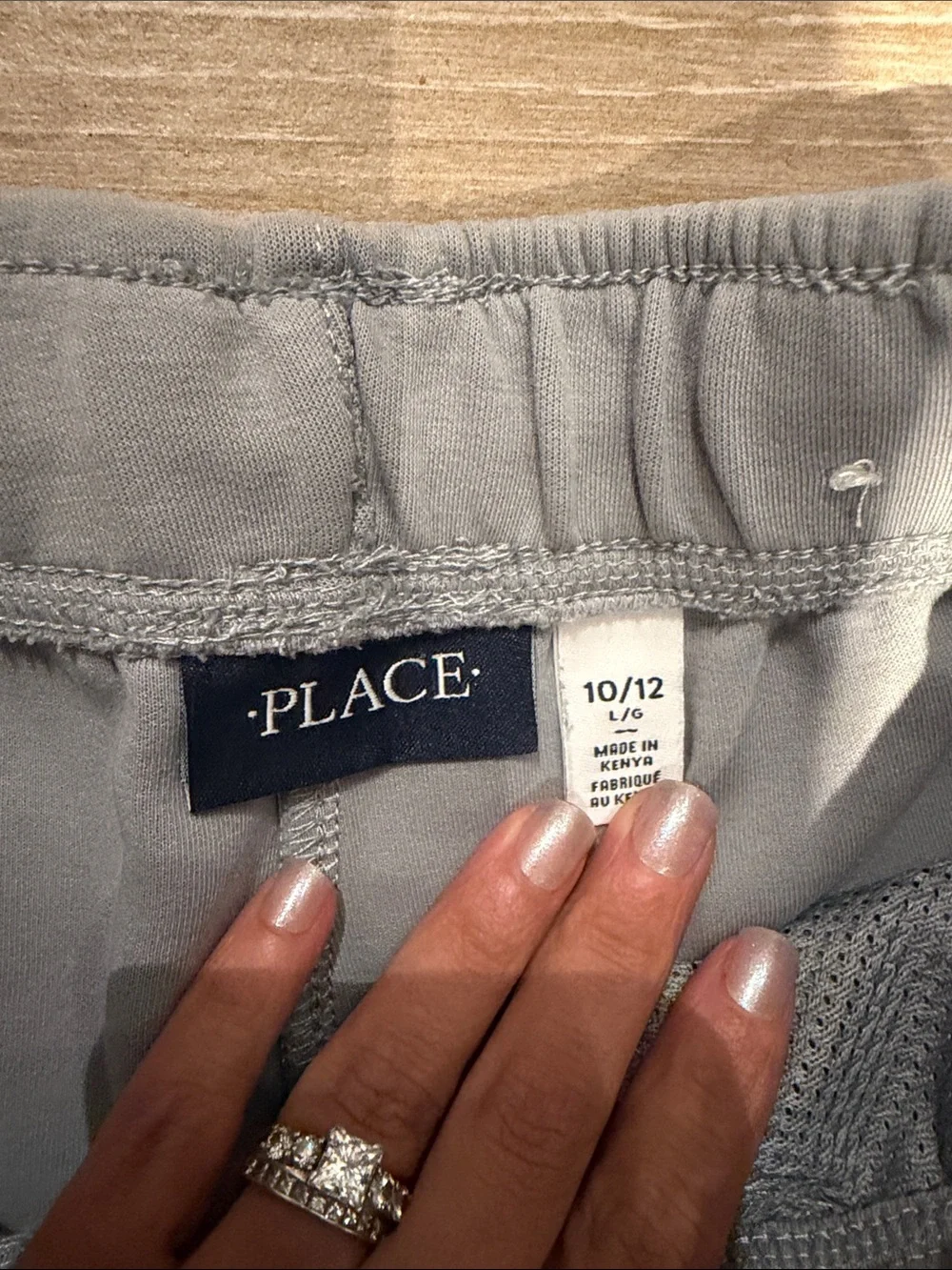The Children's Place Gray Joggers with White Side Panels (SR)